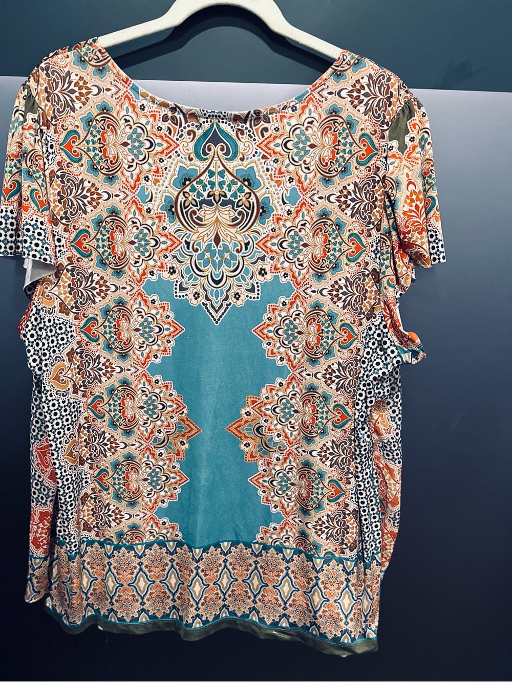 One World Tissue Overlay Silky Top